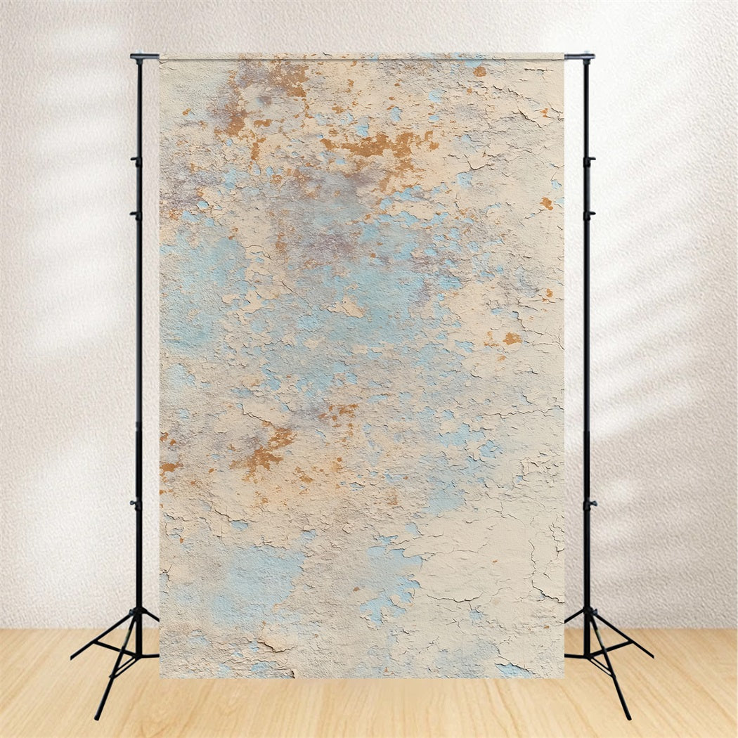 Porträt-Studiohintergründe Abblätternde blaue rustikale Struktur Porträt-Studio-Fotohintergrund LXX59-447