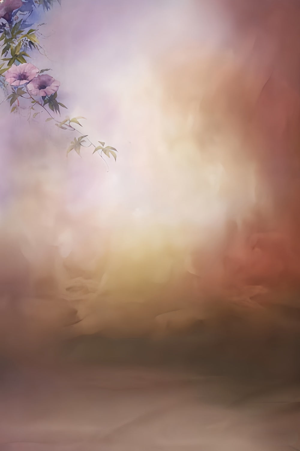 Porträt-Fotohintergrund Warmer Blumen-Farbverlauf Schulporträt-Fotohintergrund LXX59-467