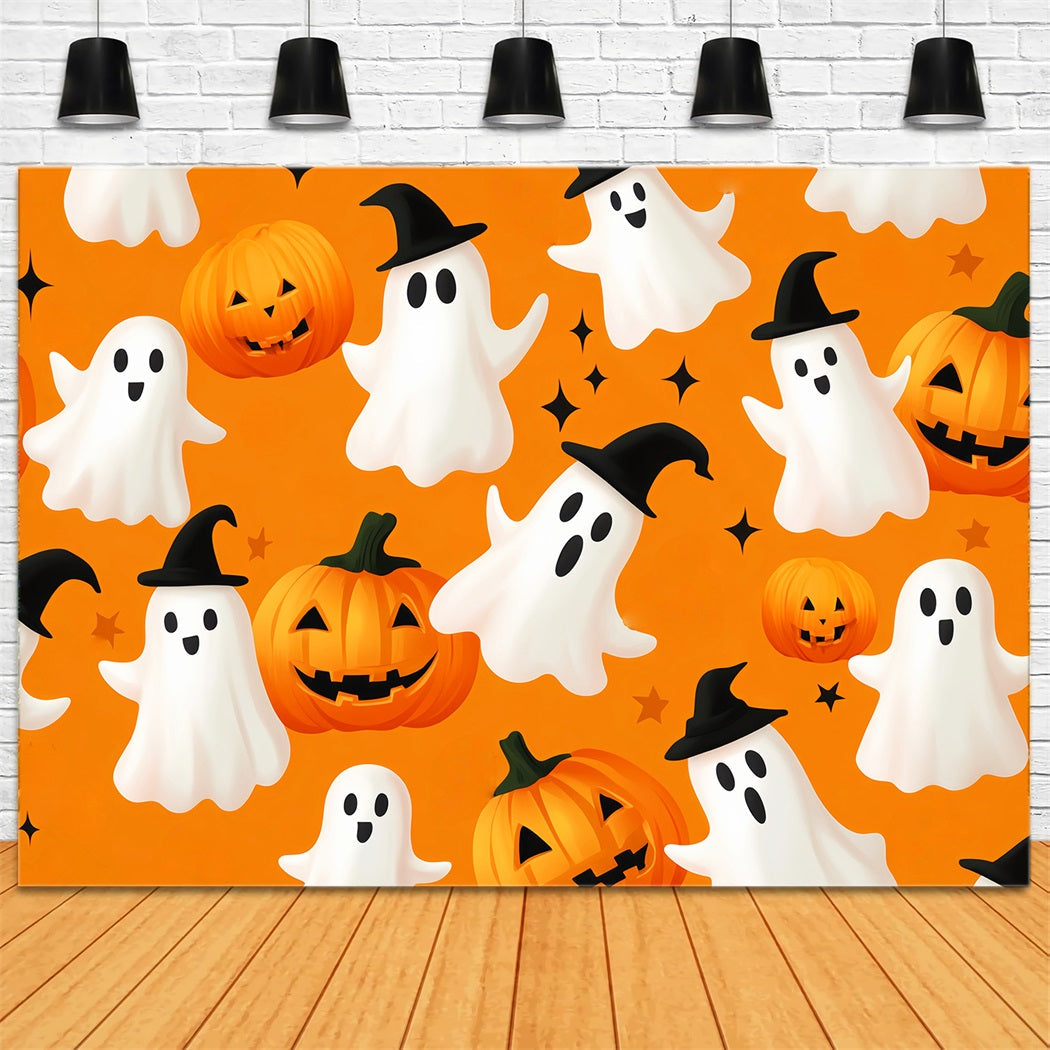 Geister Fotohintergrund Kürbis Geister-Musterdesign Halloween-Fotohintergrund LXX59-88