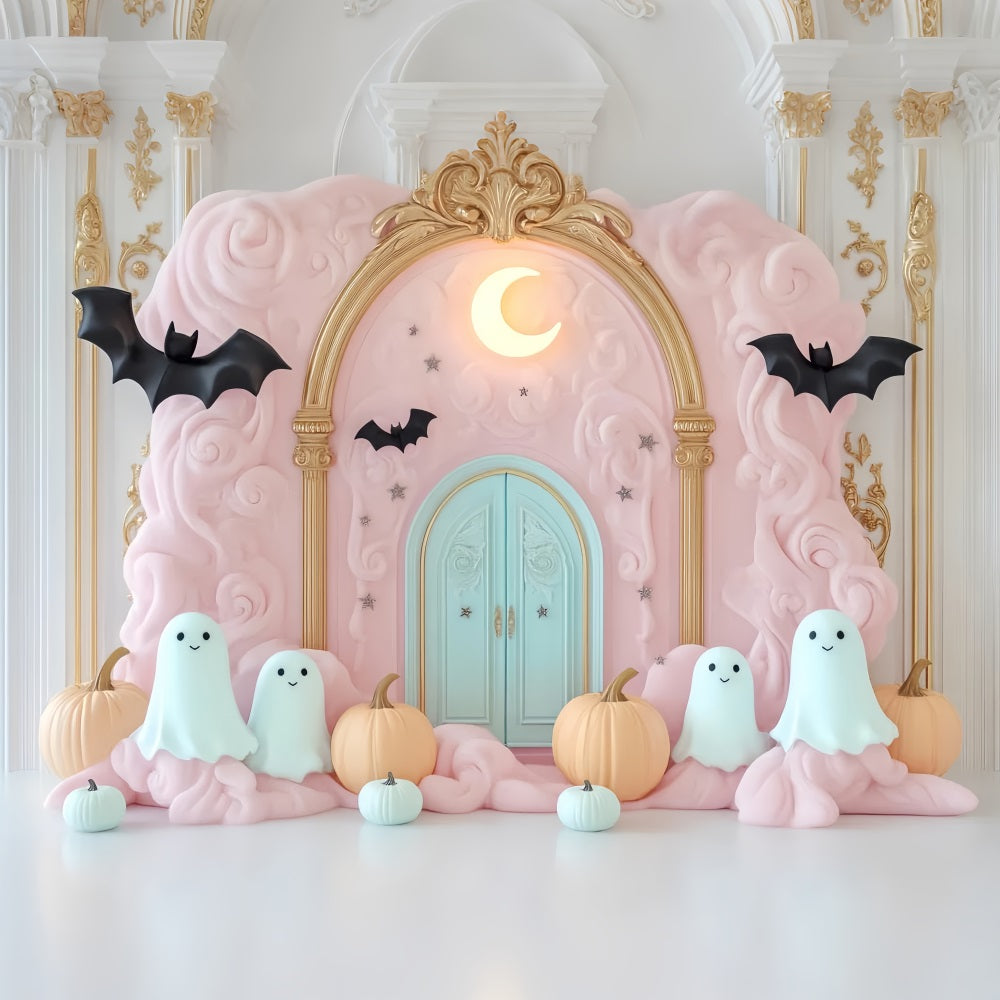 Halloween Geister Fotohintergrund Rosa Wolke Geist Eingang Halloween Fotohintergrund-Ideen LXX59-90