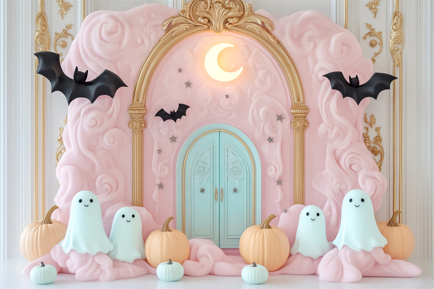Halloween Geister Fotohintergrund Rosa Wolke Geist Eingang Halloween Fotohintergrund-Ideen LXX59-90