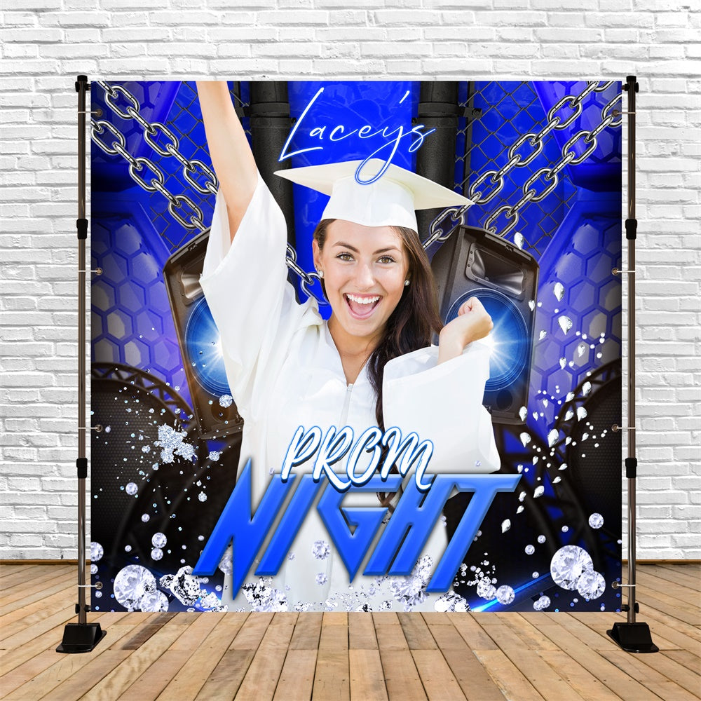 Abschlussball Fotokulissen Kette Glow Personalisierte Party Graduation Backdrop LXX6-184