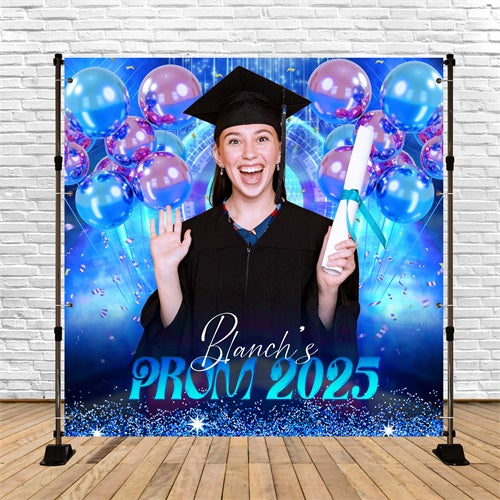 Backdrop für Abschlussball Electric Blue Balloon Custom Party Graduation Backdrop LXX6-200