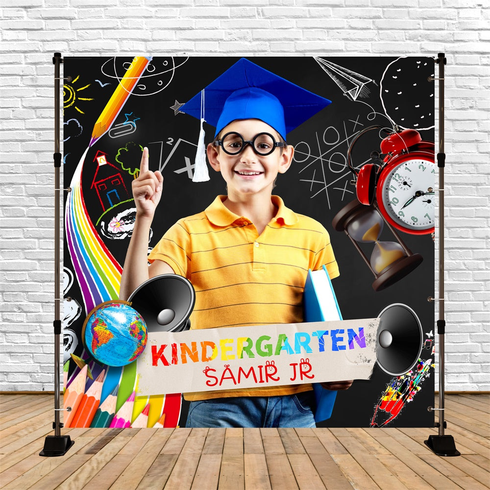 Vorschule Graduierung Hintergrund Playful Doodle Custom Party Graduierung Hintergrund LXX6-205