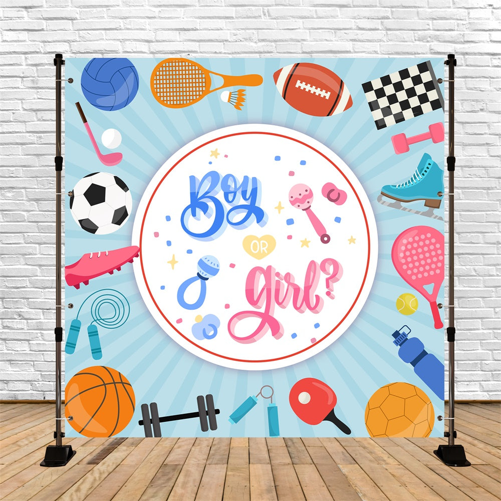 Baby Shower Backdrop Ideen Sport Geschlecht Reveal Backdrop LXX6-229