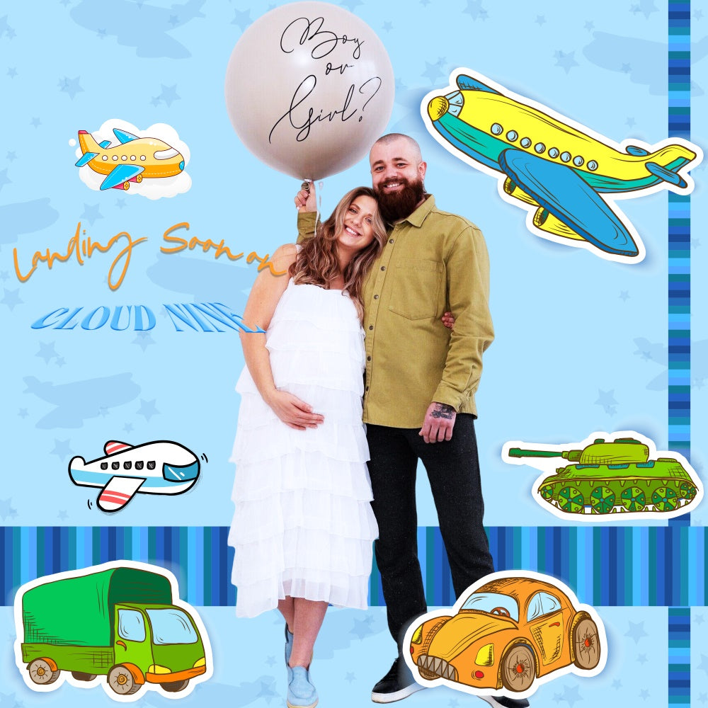 Baby Shower Fotokulisse Sky Journey Individuell gestaltete Kulisse LXX6-234