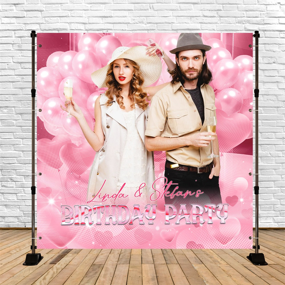 Backdrop Ideen für Geburtstag Chic Couple Ballon Custom Backdrop LXX6-53