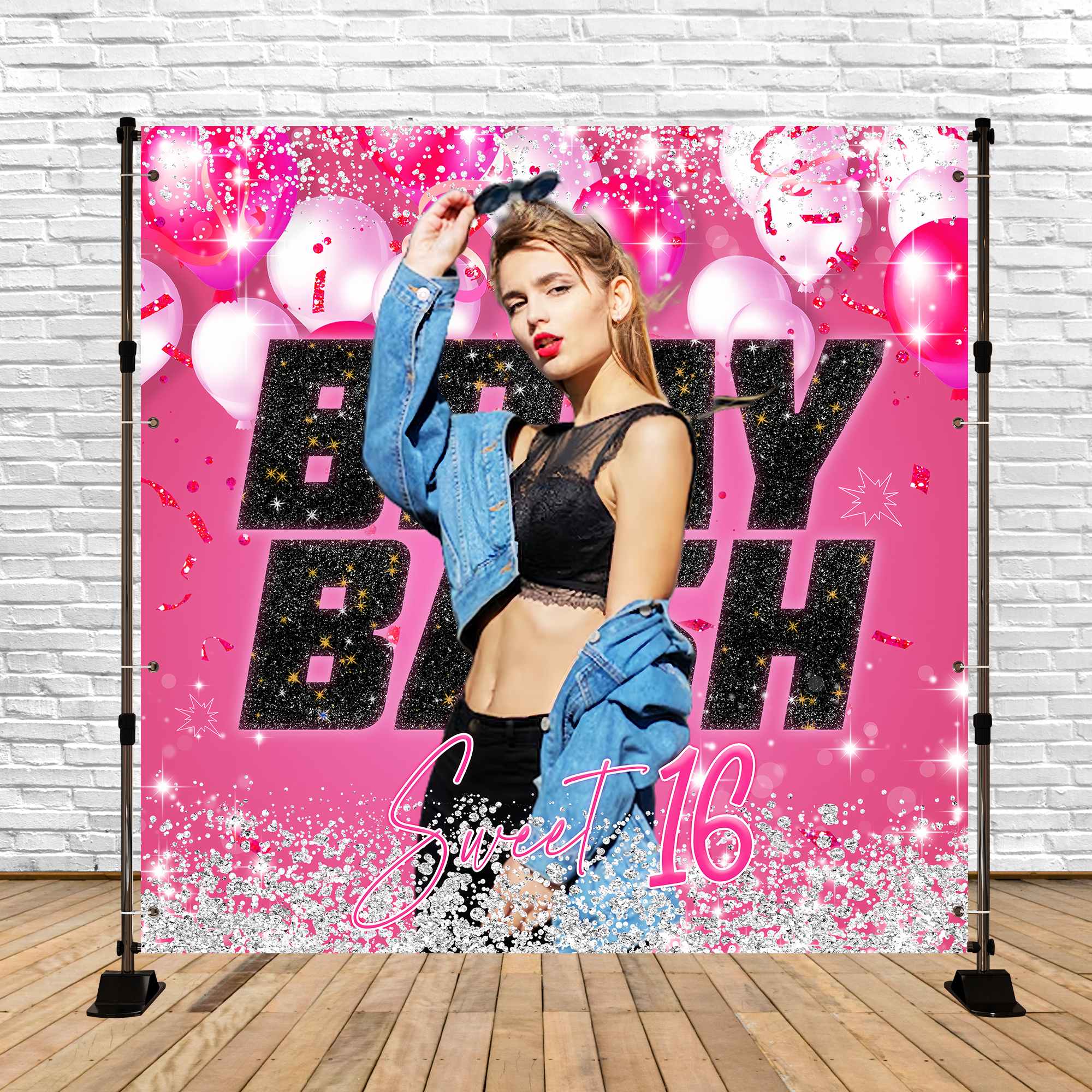 Happy Birthday Backdrops Konfetti Traum Sweet 16 Custom Backdrop LXX6-60