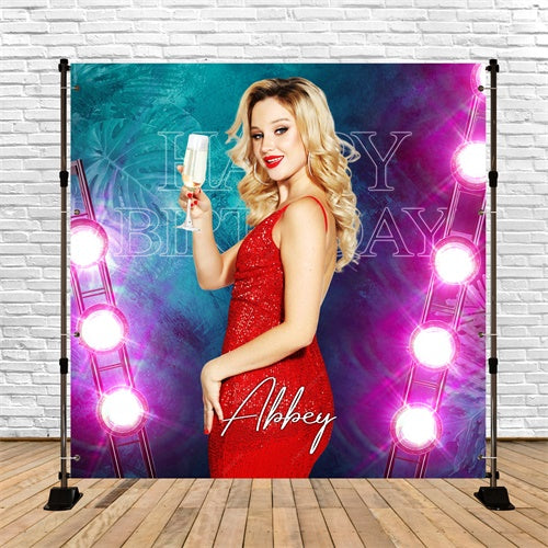 Individueller Hintergrund für Geburtstagsfeier Luxe Spotlight Hintergrund LXX6-74