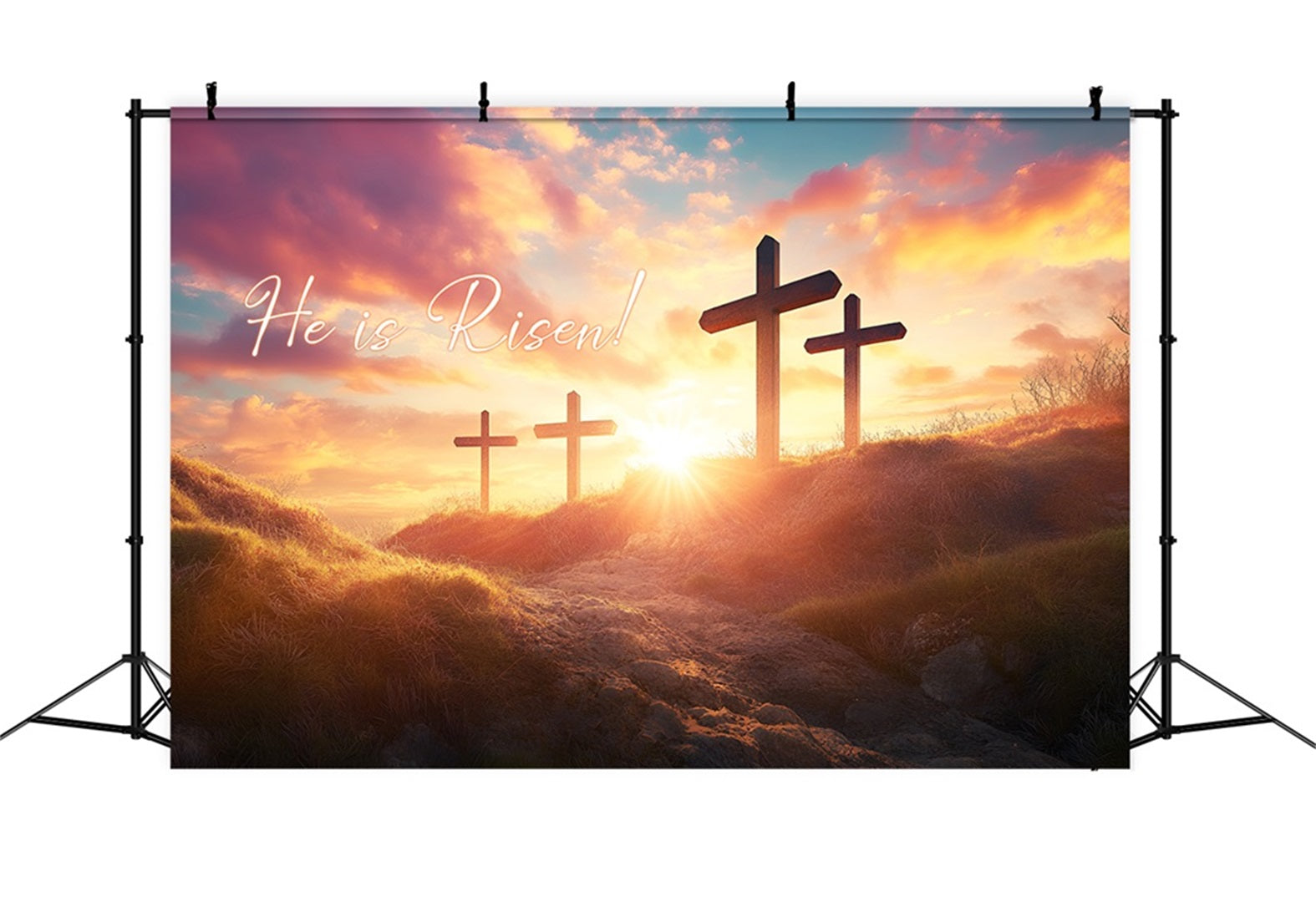 Er ist auferstanden Hintergrund Ostern Kreuz Sonnenuntergang Glanz Ostern Hintergrund Ideen LXX61-127