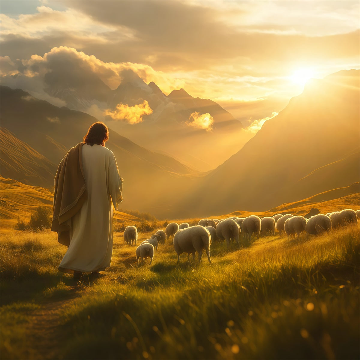 Religiöse Oster-Hintergründe Talglühen Er ist auferstanden Oster-Fotohintergrund LXX61-145