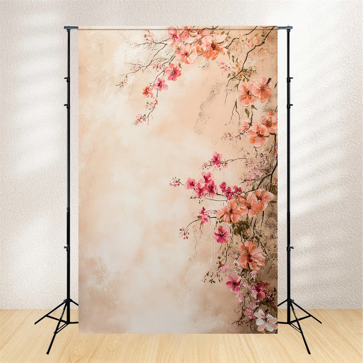 Porträtfotografie-Hintergründe Blush Blossom Bemalte Wand Porträt-Hintergrund LXX61-4