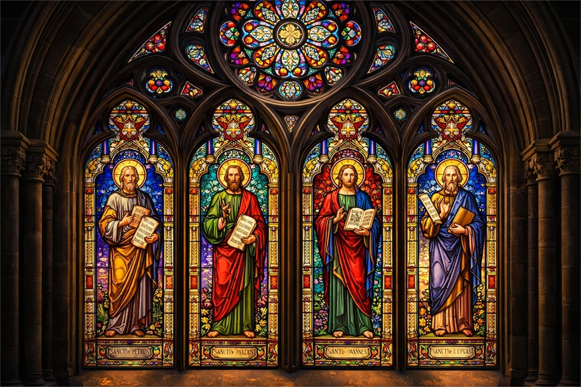 Ideen für Oster-Kirchenhintergründe Heilige Apostel Kathedrale Glas-Fotohintergrund für Ostern LXX61-54