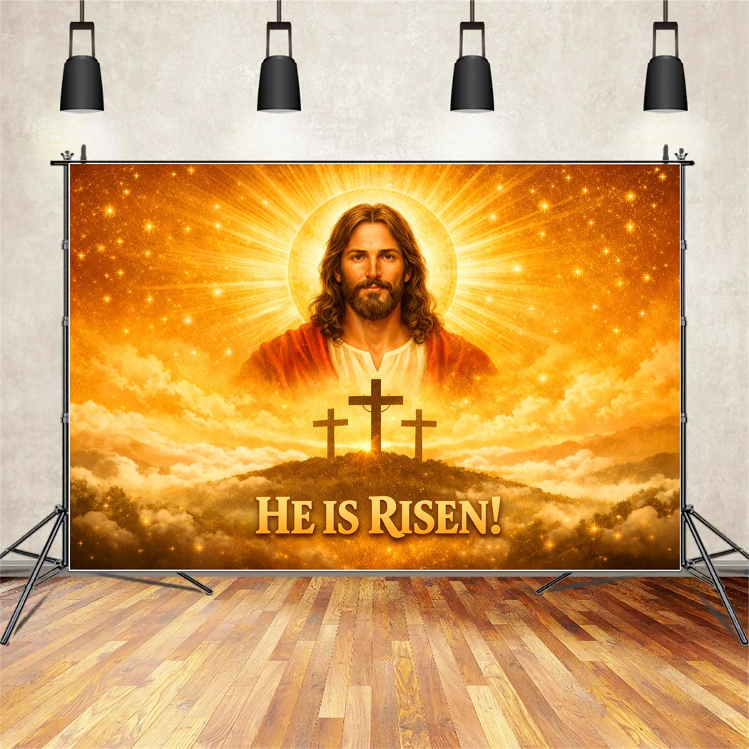 Religiöse Oster-Kulissen Auferstandener Christus Goldene Herrlichkeit Oster-Kulissenbilder LXX61-62