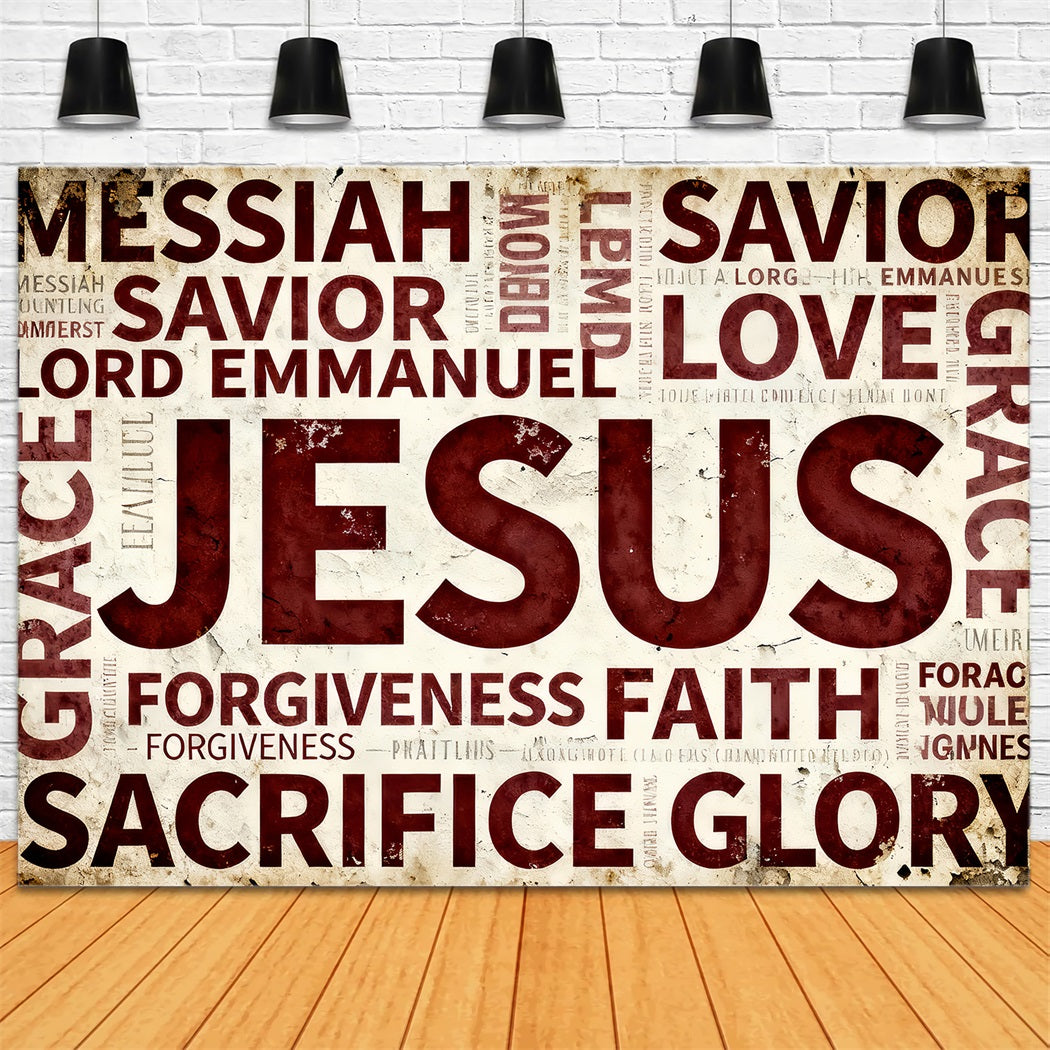Religiöser Oster-Fotohintergrund Jesus Glaube Typografie Ideen für Oster-Fotohintergründe LXX61-85