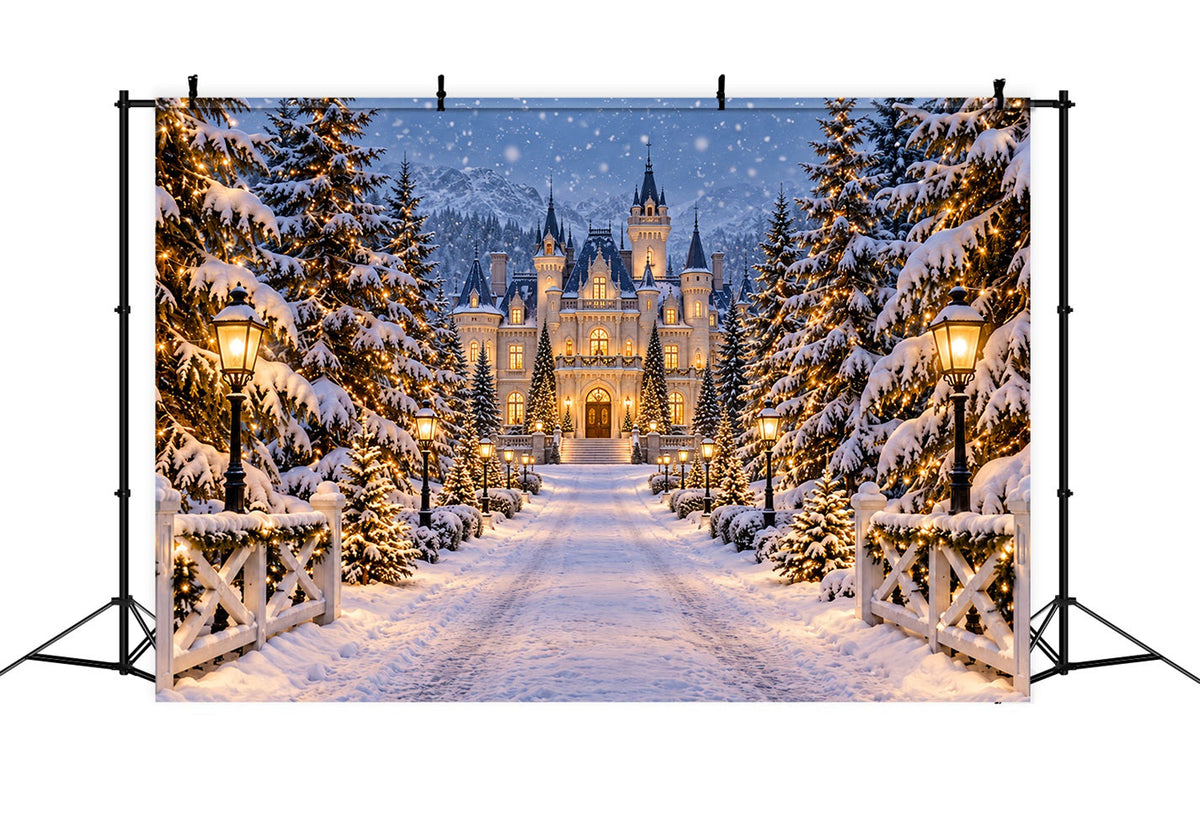 Weihnachtslichter-Fotohintergrund Festliche Flaggengirlande LXX610-172
