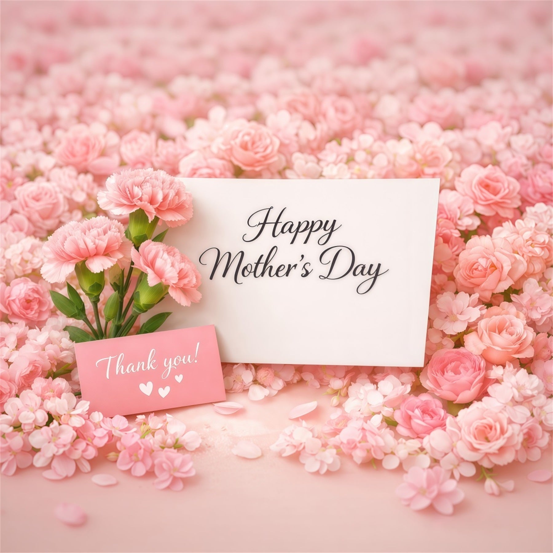 Mutter-Buchstaben Muttertag-Hintergrund Rosa Blumen-Grußkarte-Hintergrund für den Muttertag LXX63-28