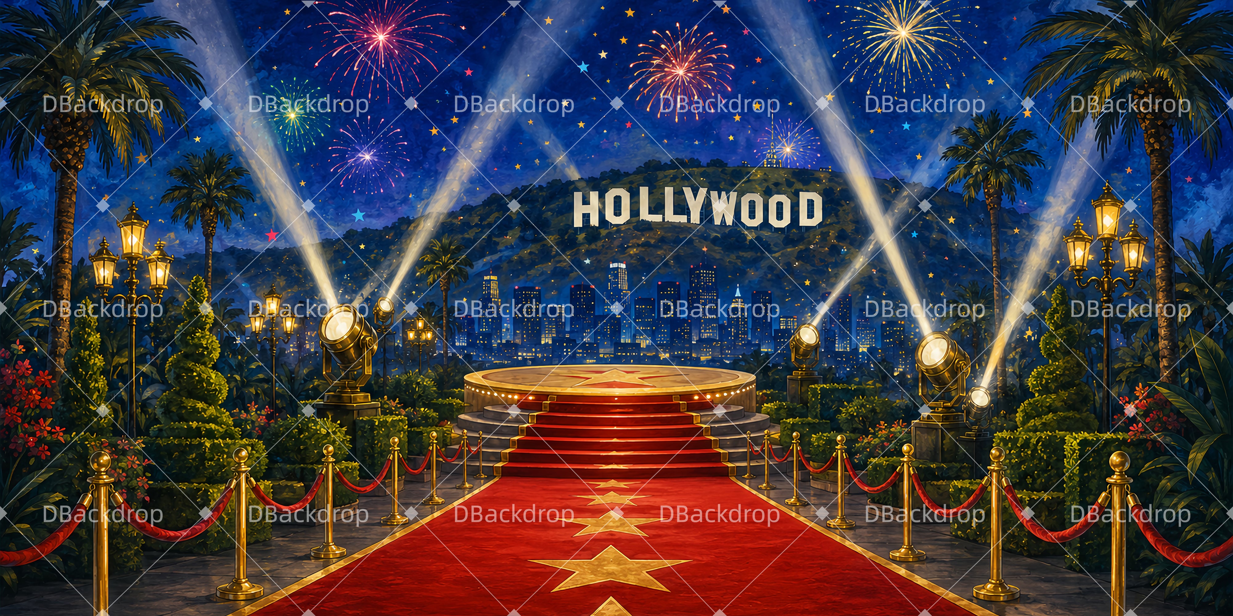 Hollywood Roter Teppich Kulisse für Broadway-Bühnen LXX65-T104