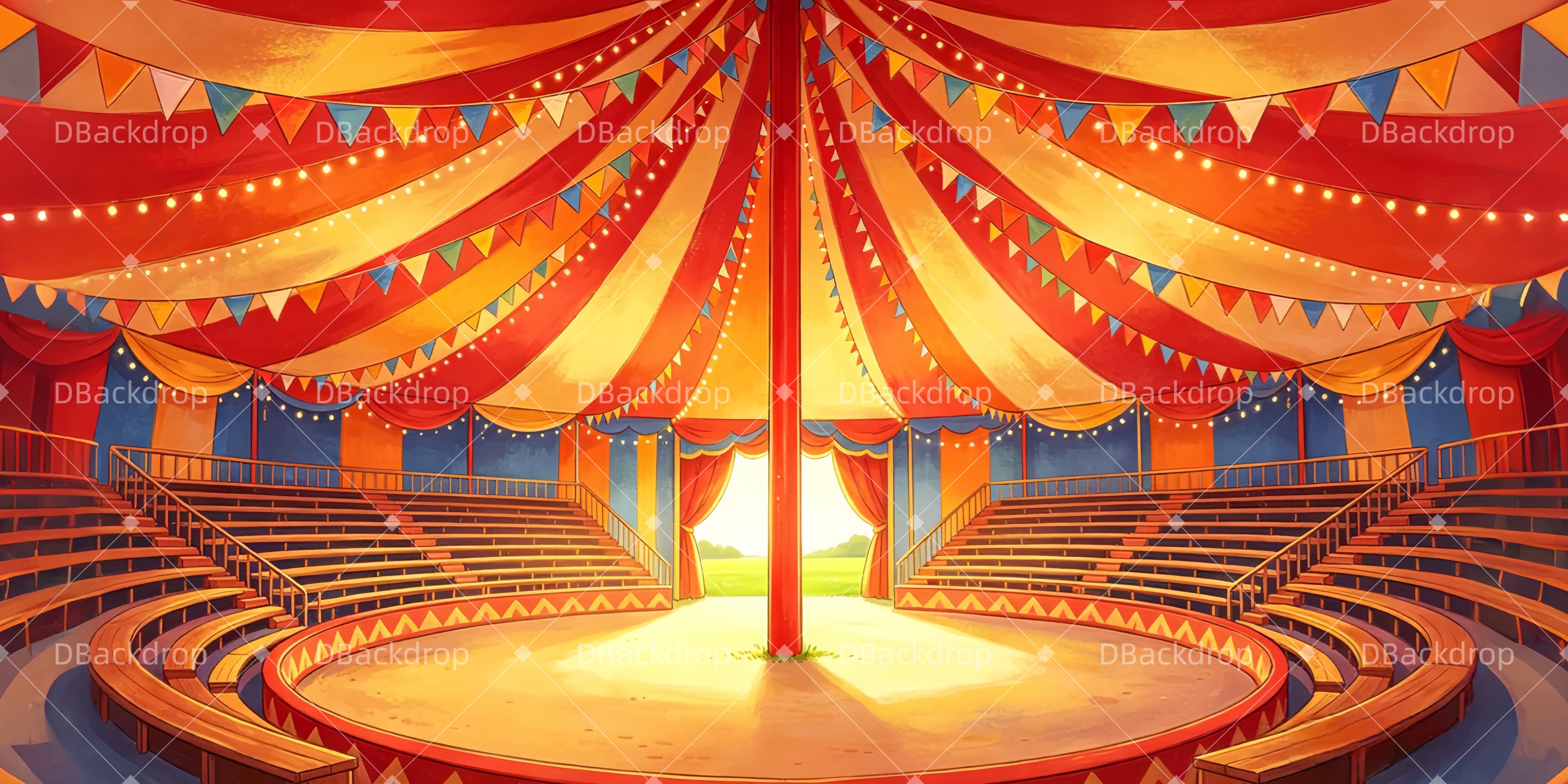 Circus Hintergrund Vintage Circus Tent VBS Hintergrunds LXX65-T5