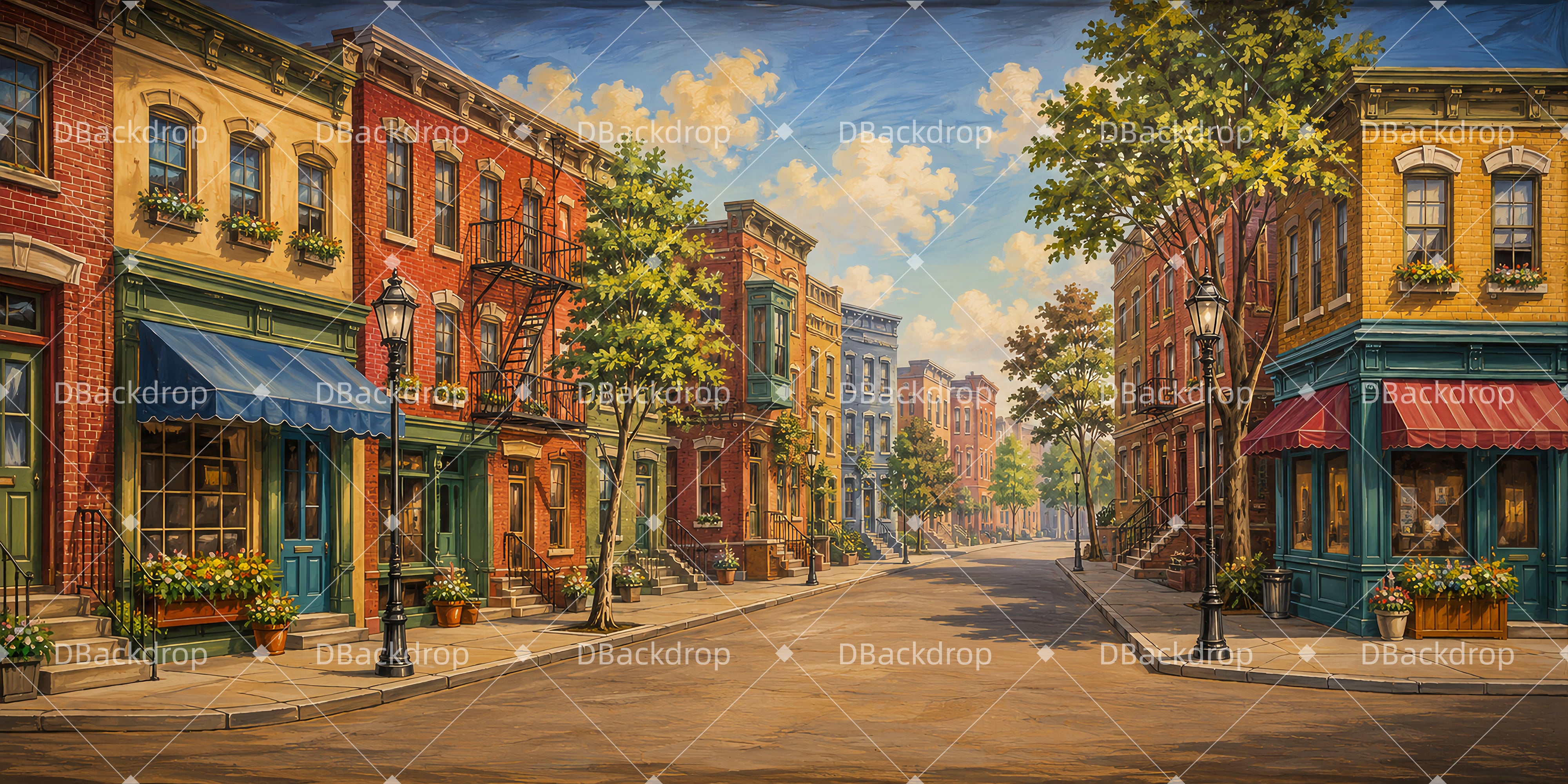 Princeton Avenue Aufführung Bühnenhintergrund Theaterkulisse LXX66-T104