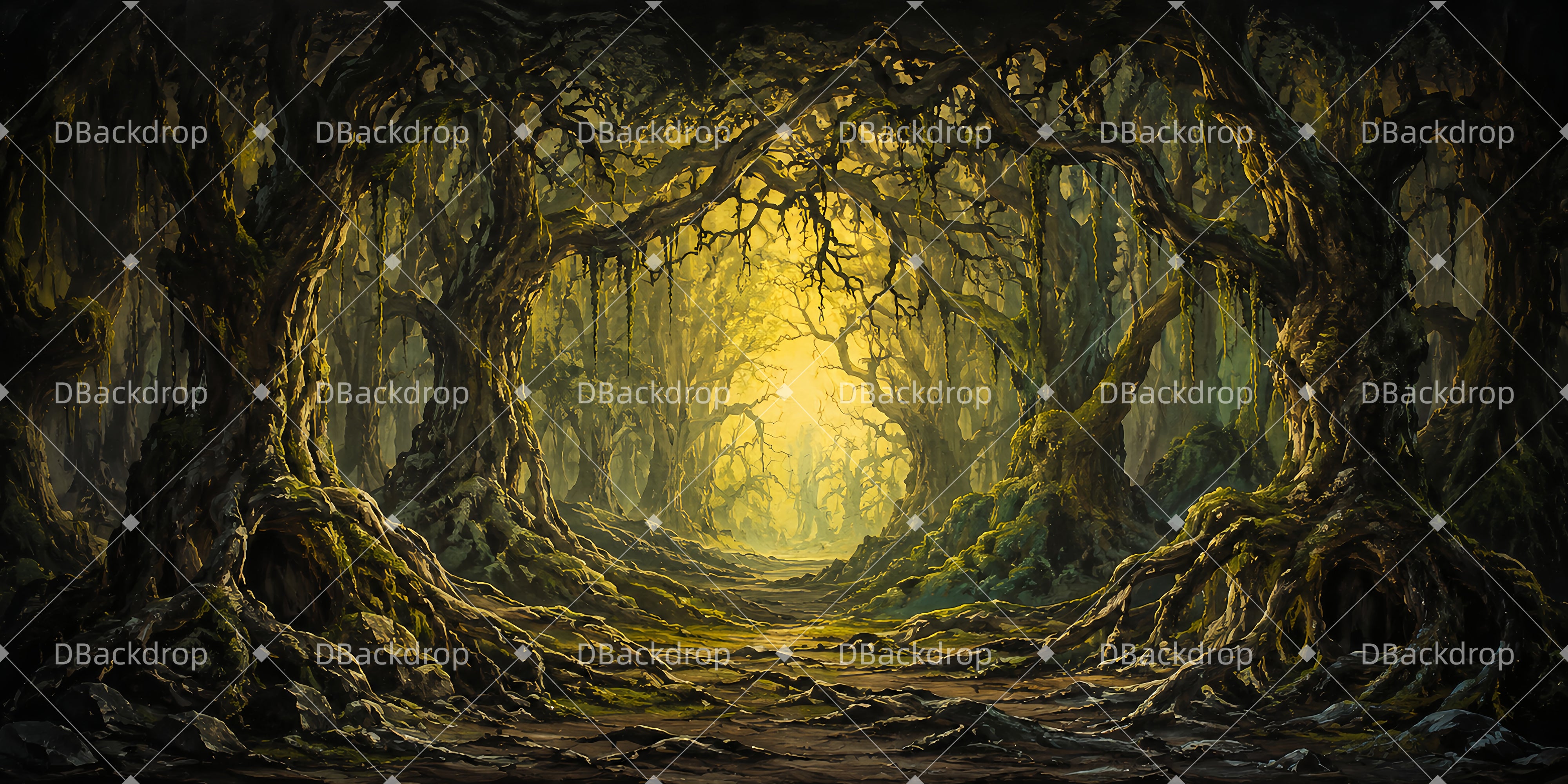 Wald Bühnenhintergrund Schattenwald Aufführungskulisse LXX66-T126