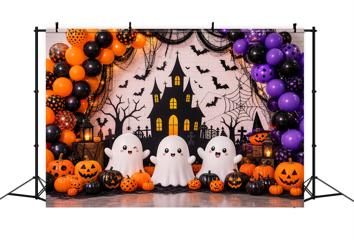 Halloween-Party-Fotohintergrund Geister-Kürbis-Partywand Halloween-Hintergrund LXX67-108