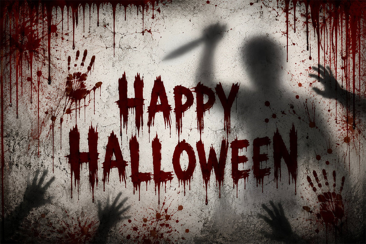 Halloween-Blutkulisse Blutige Schattenwand Horror-Halloween-Kulissen LXX67-109