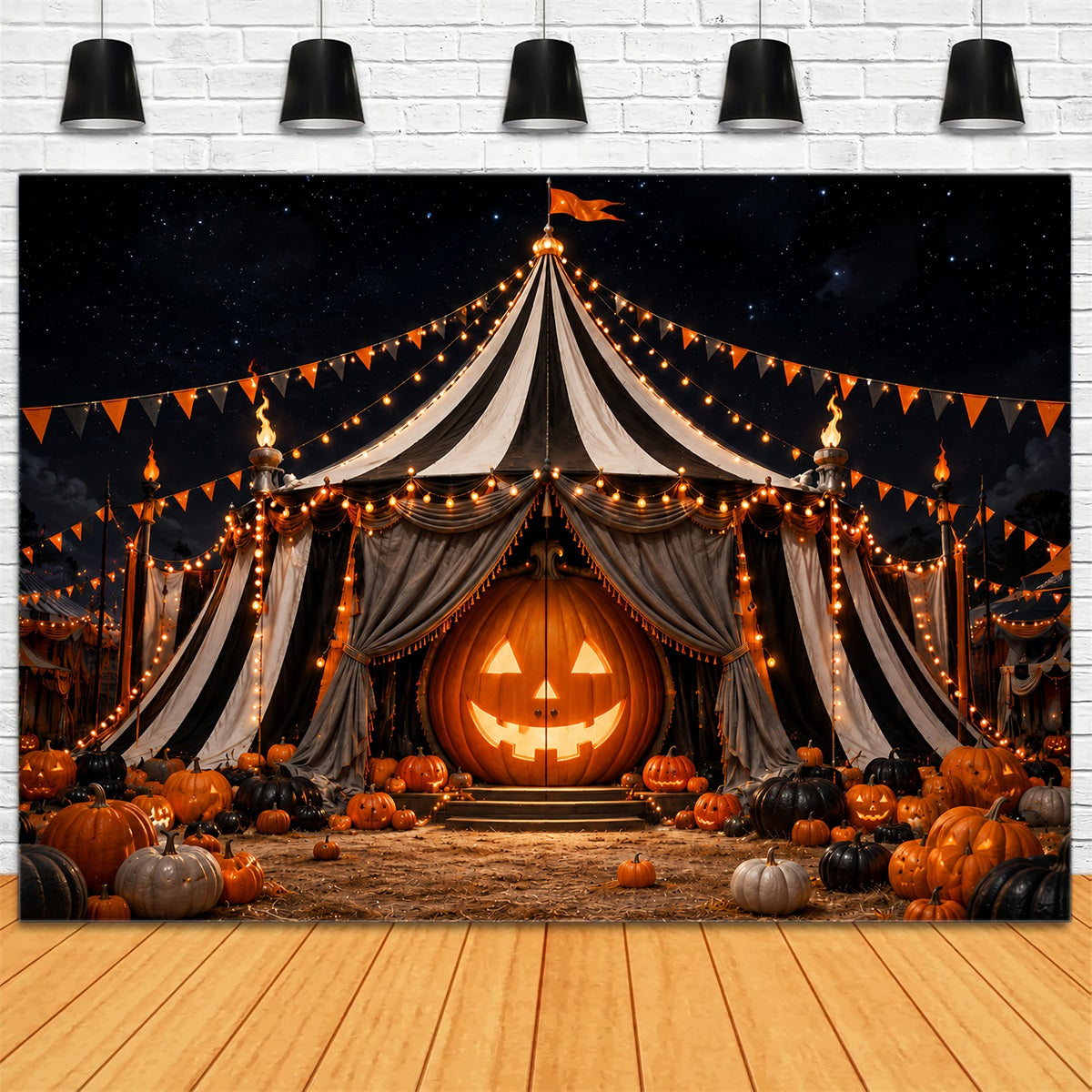 Halloween-Kulisse Kürbis-Kirmeszelt Diy-Halloween-Kulisse LXX67-149