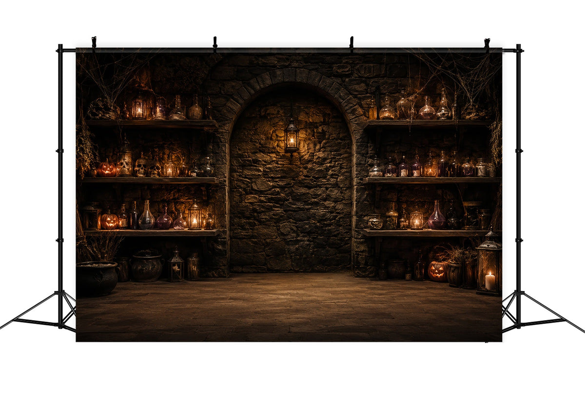 Halloween-FotohintergrundZaubertrankflasche Steinkeller Diy-Halloween-Fotohintergrund LXX67-159