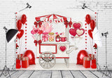 Valentinstag Süßigkeiten Stand Liebe Hintergrund M1-01