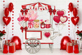 Valentinstag Süßigkeiten Stand Liebe Hintergrund M1-01