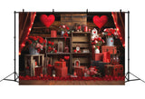 Valentine's Day rote Rose dekorative Herz Hintergrund M1-02