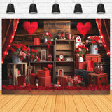 Valentine's Day rote Rose dekorative Herz Hintergrund M1-02