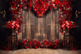 Valentinstag Rote Rose Liebe Wandhintergrund M1-03