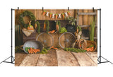 Ostern Karotte Shop Holzbrett Dekorative Hintergrundkulisse M1-32