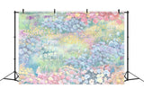 Frühling Ölgemälde Romantische Rasen Blumen Spread Backdrop M1-71