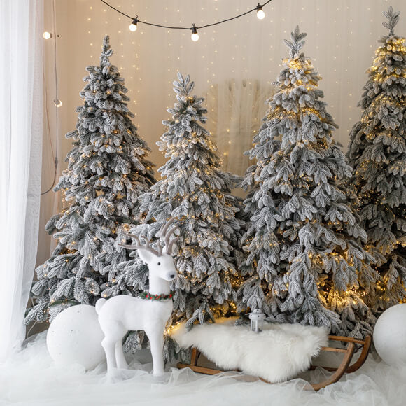 Weihnachtsbaum Elch Dekoration Fotografie Hintergrund M10-06