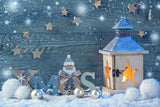 Weihnachten Schneemann Schneeflocken Holz Hintergrund M10-23