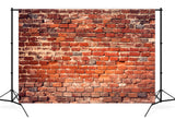 Vintage Rote Backsteinmauer Hintergrund für Fotografie M10-38