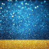 Blau und Gold Glitter Bokeh Fotografie Hintergrund M10-40