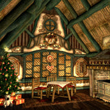 Weihnachtsmann Zimmer Weihnachtsbaum Hintergrund M10-46