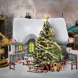 Candy Lebkuchenhaus Weihnachtshintergrund M10-47