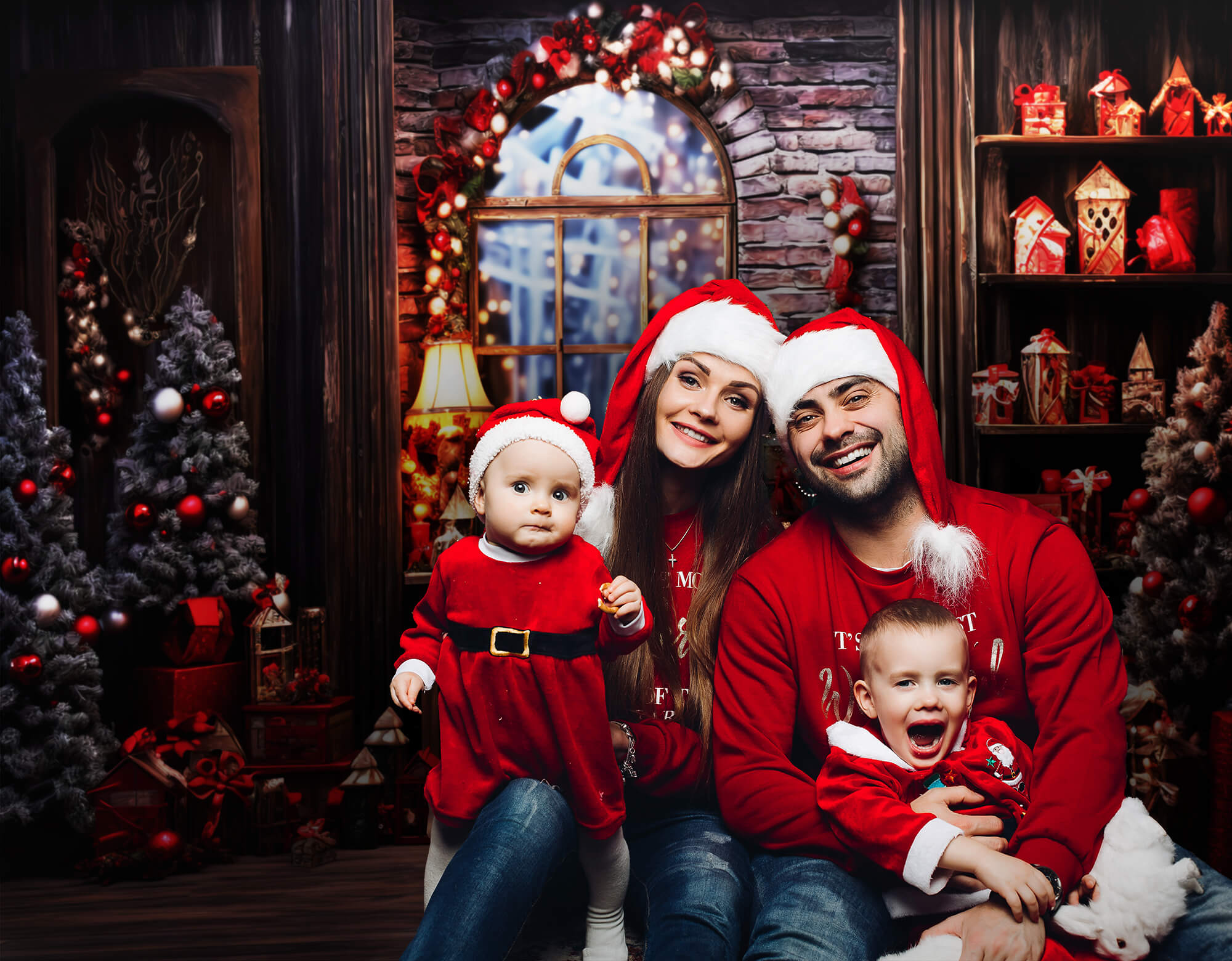 Weihnachtsbaum Geschenke Backdrop für Fotografie M10-51