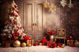Schneeflocke Weihnachtsbaum Geschenke Hintergrund M10-53