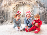 Winter Weihnachten Rustikale Tür Fotokulisse M10-60