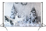 Schneeflocke Weihnachtsbaum Schlitten Elch Kulisse M11-19