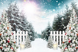 Weihnachtsbaum Winterwald Schneeflocke Kulisse M11-28