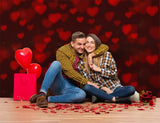 Valentinstag bedeckt rotes Herz Halo verstreut Szene romantische Kulisse M12-06