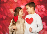 Valentinstag verstreut überall rotes Herz Halo Romantische Liebe Hintergrund M12-09