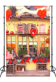 Warme gelbe kommerzielle Straßenszene Herz Dekoration Valentinstag Hintergrund M12-25